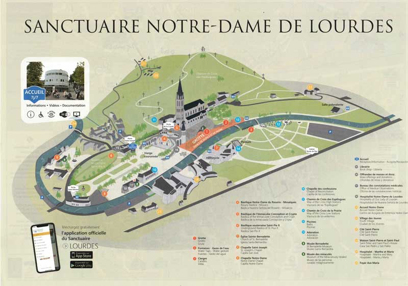 Plan d'accès depuis le sanctuaire